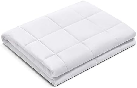 TONGDADA California King Size Weighted Blanket | 90''x108'',40lbs | Perfect for Couples,Designed for Heavy Weight Enthusiasts | Premium Cotton Material with Glass Beads | White - Image 2