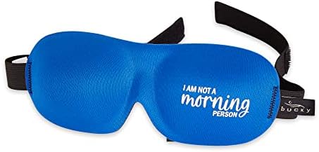 Bucky Ultralight Collection, Contoured Travel and Sleep Eye Mask, Not a Morning Person, One Size by Bucky