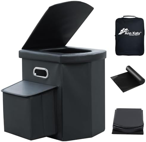 Ann Katy XL Portable Camping Toilet for Adults,Lightweight Folding Potty by AnnKaty
