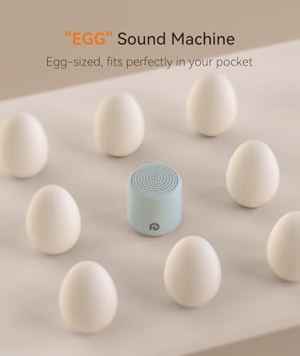 Dreamegg Portable White Noise Machine - Travel Sound Machine for Sleep, Features Powerful Battery, Egg-Sized, 16 Nature Sounds, Timer, Sound Machine for Baby Adults Office Privacy Home Gift (Ocean) - Image 2