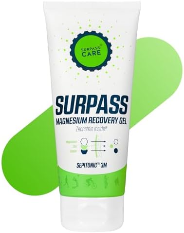 Surpass Magnesium Recovery Gel 6.76 oz | Zechstein Magnesium Boosted by Sepitonic 3M | Cooling Comfort, Muscle Recovery & Relaxation | Post-Activity Regeneration | Menthol Cooling Effect by Surpass-Care