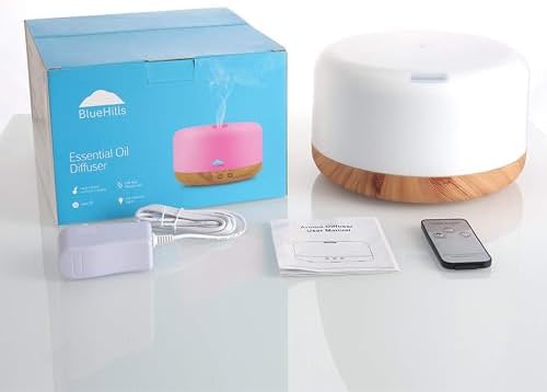 BlueHills 1000 ML Essential Oil Diffuser Premium Humidifier XL 1L Woodgrain - Image 6