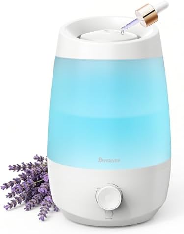 BREEZOME 2.5L Top Fill Humidifier for Bedroom 250ml/h Mist 25hrs Runtime by BREEZOME
