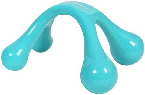 BioSwiss Handheld Full Body Massager, 4-Leg Pressure Point Massage Tool for Back, Neck, and Shoulder, Portable Manual Massager by Bioswiss