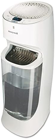 Honeywell Top Fill Tower Humidifier, Digital Humidistat, White – Cool Moisture Humidifier for Bedroom, Home or Office with Space Saving Tower Design Large by HoneywellAirComfort