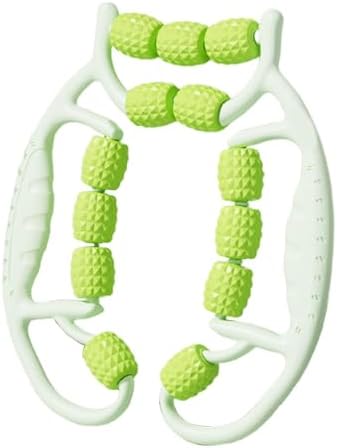 Handheld Muscle Roller 13 Wheels 360 Degree Portable Deep Tissue Massage Tool for Legs Arms Neck Exercise Indoor Sports- Green - Image 5