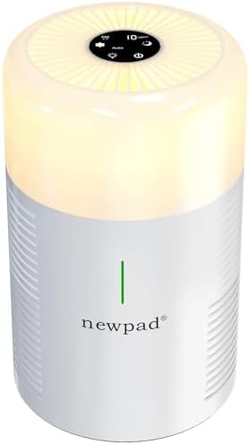 Air Purifiers for Home Bedroom with Desk Lamp Covers up to 1075 ft by NEWPAD