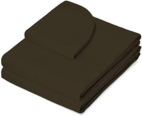 Saloniture 3-Piece Microfiber Massage Table Sheet Set - Premium Facial Bed Cover - Includes Flat and Fitted Sheets with Face Cradle Cover - Chocolate Brown - Image 2