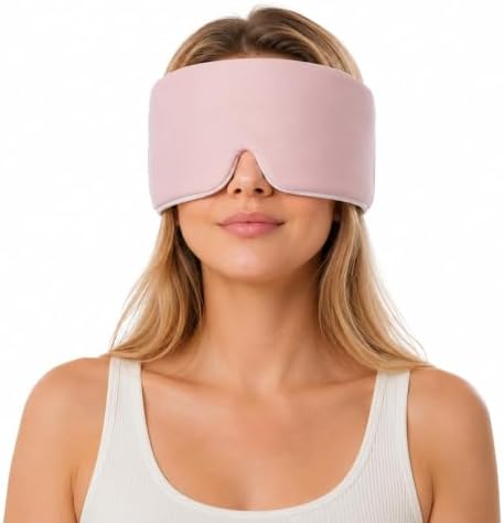 Sleep Mask for Women Mens Travel Black Out Eye Mask for Sleeping by SilkCielo