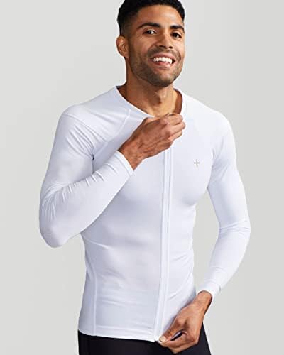 Tommie Copper Mens Long Sleeve Compression Shirt with Front Zipper – Full Back & Shoulder Support, Posture Corrector - Image 5