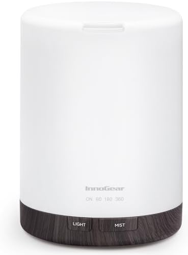 InnoGear 300ml Essential Oil Diffuser for Home Scent Humidifier, Brown by InnoGear
