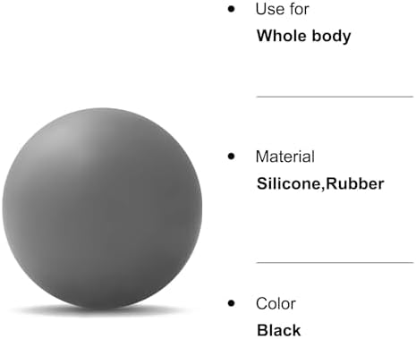 WOVTE Massage Lacrosse Ball for Sore Muscles, Shoulders, Neck, Back, Foot, Body, Deep Tissue, Trigger Point, Muscle Knots, Yoga and Myofascial Release (Grey) - Image 7