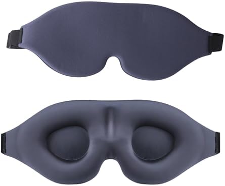 Sleep Mask for Women Men Comfortable Blockout Soft 3D Padded Eye Mask for Sleeping Side Sleeper Friendly Dark Grey by Unknown