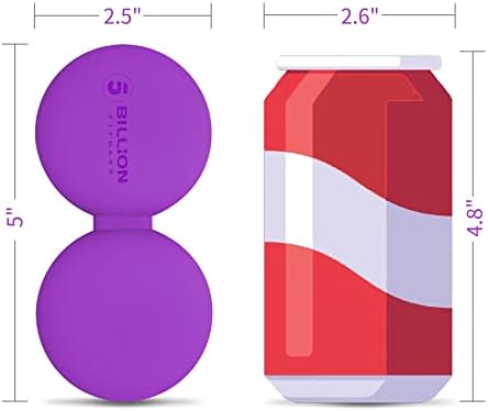 5BILLION FITNESS Peanut Massage Ball,Double Lacrosse Ball and Mobility Massage Ball for Physical Therapy - Deep Tissue Massage Tool for Myofascial Release, Muscle Relaxer, Acupoint Massage (Purple) - Image 5