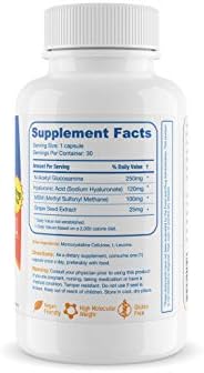 Hyalogic Hyaluronic Acid 120 mg Delayed Release Capsules | Combo Formula w/Glucosamine MSM | Support Healthy Joints, Eyes and Skin and Overall Body | Promote Healthy Skin | Non-GMO (30 Count) - Image 2