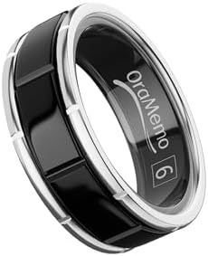 AI Smart Ring 1.0, Fitness Tracker for Men/Women,Gloss Black Size 6 by DiscovertheNewDesign