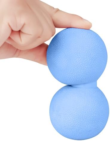 Double Lacrosse & Micro-Elastic Peanut Massage Ball - Myofascial Release Tool for Muscle, Back, Foot, and Physical Therapy, Mobility Roller for Acupressure and Relaxation (Blue) - Image 3