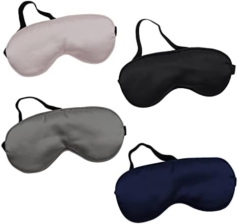 LERSVICVIL 4 Pack Eye Mask for Sleeping Silky Soft Satin Blindfold Adjustable Strap Night Eye Cover for Women Men - Image 6
