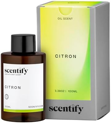 Scentify Citron Aroma Oil Refill Scent for Oil Diffusers - Lemon, Jasmine, Musk, Woods Scents - Luxurious Relaxing Aromatherapy Diffuser Fragrance 100ml, 3.38 oz by Scentify
