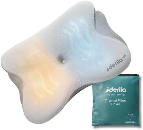 Derila Ergo Thermal Pillow Cover for Cervical Neck Pillow by Derila%7CMemoryFoamPillow