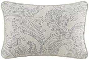 Harbor House Modern Design Decorative Pillow Hypoallergenic Sofa Cushion Lumbar, Back Support, Oblong 12" x 18", Paisley Blue by HarborHouse