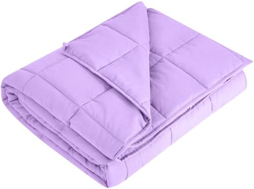 L'AGRATY Weighted Blanket - 48"x72" 20lbs Cooling Breathable Heavy Blanket with Glass Beads for Adult All-Season by LAGRATY