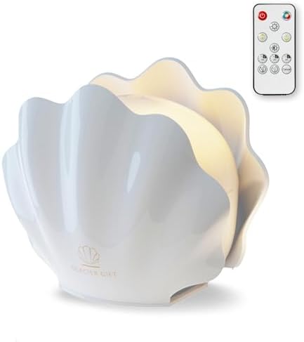 Essential Oil Diffuser 260ML, Shell Aroma Diffuser with Remote Control, 7 Colors LED Night Light for Bedroom Home Relaxation, Valentines Day Gifts by GLACIERGIFT