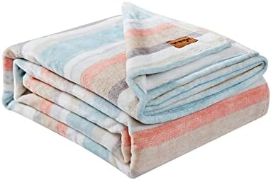 Wrangler - Twin Size Blanket, Super Soft & Reversible Plush Fleece Bedding, Throw Blanket for Couch or Bed (Glen Canyon Stripe Blue) - Image 3