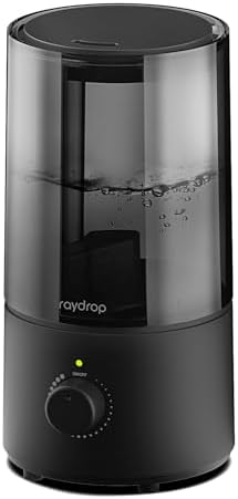 raydrop Humidifiers for Bedroom, raydrop Cool Mist Humidifiers for Babies, 1.0L Quiet Ultrasonic Humidifier, Space-Saving, Filterless, Auto Shut Off - (0.26 Gallon, US 110V) by raydrophumidifiers