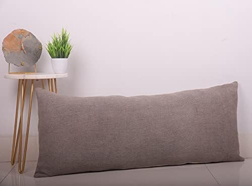 Trade Star Designer Lumbar Throw Cushion Case 100% Cotton Pillow Cover Handcrafted Cushion Cover Mudcloth Pillow Case Authentic Mudcloth Spring Fall Decor Modern (Grey Solid 14X36 INCHES) - Image 3