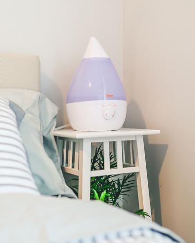 Crane Ultrasonic Cool Mist Humidifier for Bedroom, Baby Nursery, Kids Room, Plants, or Office, Large 1 Gallon Tank, Filter Optional, White - Image 6