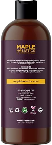 Aromatherapy Sensual Massage Oil for Couples - Relaxing Lavender Massaging Oil for Massage Therapy with Vitamin E Jojoba & Sweet Almond - Naturally Scented Vegan Non GMO & Gluten Free (16 Fl Oz) - Image 4