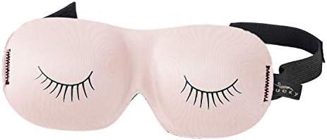 Bucky Ultralight Comfortable Contoured Travel and Sleep Eye Mask, Strawberry Eyelash, One Size by Bucky