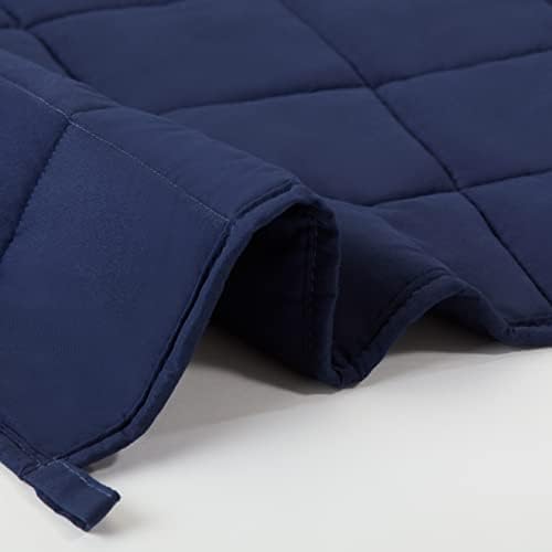 SERTA Zen Rest Wrinkle Resistant Adult Heavy Weighted Throw Blanket Filled with Glass Beads, 10 lbs (48 in x 72 in), Navy - Image 6
