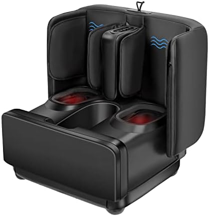COMFIER 2 in 1 Foot Massager Machine, Shiatsu Foot and Calf Massager with Heat,Kneading,Vibration,Compression Massagers for Feet,Ankle,Leg,Tired Muscles & Plantar Fasciitis,Gift for Men Women by COMFIER