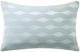 Harbor House Modern Design Decorative Pillow Hypoallergenic Sofa Cushion Lumbar, Back Support, Oblong 12" x 20", Maya Bay, Cotton Blue - Image 2