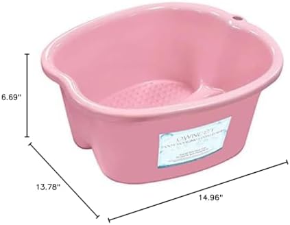 Ownest Foot Bath Spa,Water Spa and Foot Massage, Sturdy Plastic Foot Basin for Soaking Foot,Toe Nails, and Ankles,Pedicure,Portable Foot Tub-Pink - Image 6