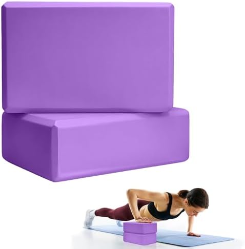Septo 2 Pcs Yoga Blocks, 9x6x3 Inch Foam Blocks for Pilates by Septo