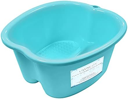Ownest Extra Large Foot Bath Basin, Health Foot Soaking Bath Basin for Soaking Feet & Peducure, Home SPA Massager Tub, SPA Tool for Women and Men, Light Blue, 1 Count by Ownest