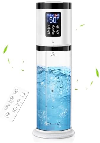 8L Humidifiers for Bedroom, 30dB Quiet, 500ft² Coverage, 60H Runtime by NexvaDirect