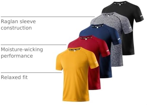 Boyzn 1, 3, 5 or 7 Pack Men's Workout Running Shirts, Dry Fit Moisture Wicking T-Shirt, Gym Athletic Short Sleeve Tee Shirts - Image 4