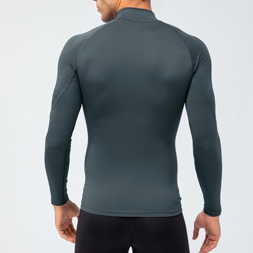 SPVISE Men's Compression Shirts Long Sleeve Mock Turtleneck Workout Tops - Image 4