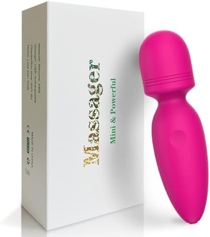 Mini Back Massager Waterproof Rechargeable Body Small Personal Massager Fatigue Relieving Muscle Massager (Rose red) by Kitppit