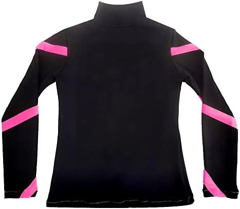 LIUHUO Girls Ice Skating Jackets Women Stripes Training Practice Figure Skating Tops Costs Fleece - Image 5