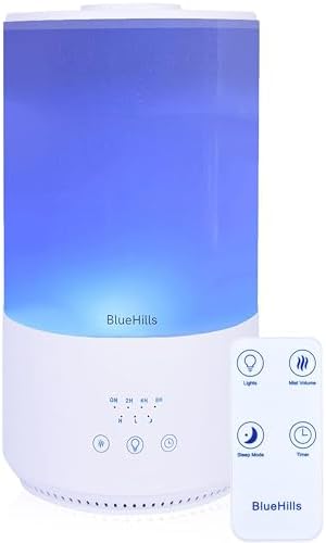 BlueHills 4000 ML Premium 4L Essential Oil Diffuser Humidifier Large White by BlueHills