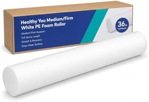 Firm White PE Foam Roller (36" Full Round) - Image 2