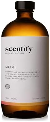 Scentify Miami Aroma Oil Refill Scent for Oil Diffusers - Creamy, Cashmere, Sandalwood, Musk Scents - Luxurious Relaxing Aromatherapy Diffuser Fragrance 470ml, 16 oz - Image 2