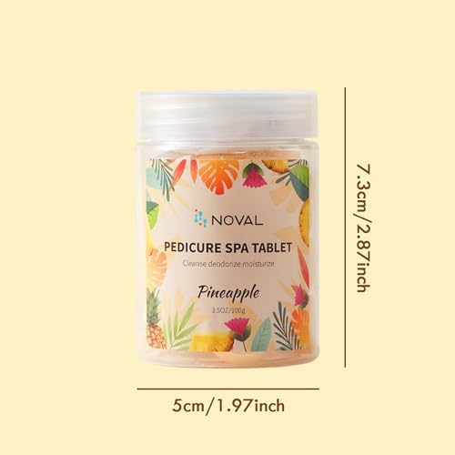 NOVAL Pedicure Spa Tablet - Fast Dissolving, Gentle & Portable Foot Soak for Softening Calluses & Hydrating Skin, Tiny Travel Size, Pineapple Scent - Image 3