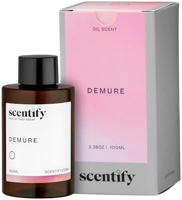Scentify Demure Aroma Oil Refill for Diffusers – Fresh Citrus & Soft Floral Scent with Musk & Sandalwood – Luxury Aromatherapy Fragrance Oil 100ml / 3.38oz by Scentify