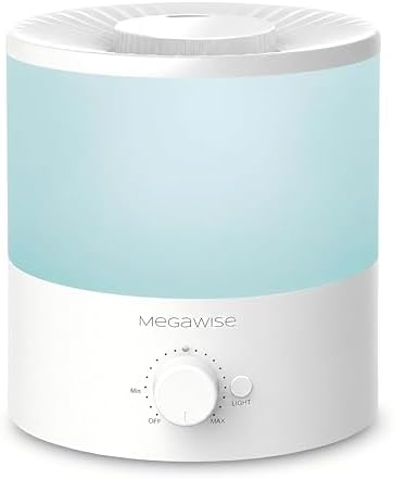 MegaWise Ultrasonic Cool Mist Humidifier SK7620-1.5L Capacity, Whisper-Quiet Operation, Adjustable Mist Output, Auto Shut-Off - Ideal for Home, Office, Baby Room, and Bedroom, 1.5 L (Pack of 12) by MEGAWISE